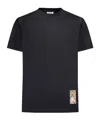 Burberry Mens Black Logo-patch Regular-fit Cotton-jersey T-shirt In Black