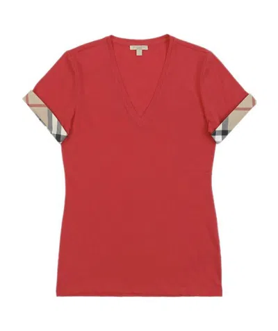 Burberry Short-sleeved T-shirt In Red