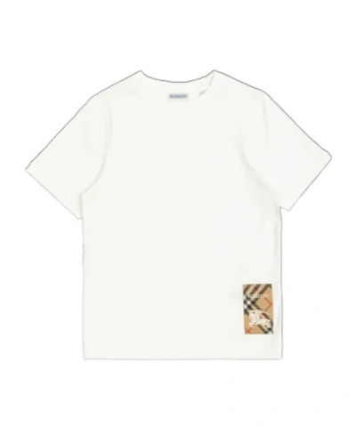 Burberry Check-tag Cotton T-shirt In White