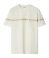 Burberry Men's Striped Cotton T-shirt In White