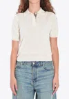 Burberry Short-sleeved Wool Polo T-shirt In White