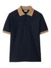Burberry Men's Cotton Polo Shirts In Blue