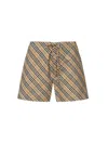 Burberry Check Bermuda And Short Multicolor