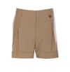 Burberry Tailored Shorts Button Detail In Beige