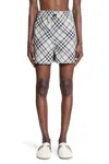 Burberry Check Bermudas In Beige