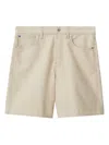 Burberry Men's Ekd Denim Shorts In Neutral