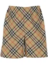 Burberry Men Check Print Bermuda Swimsuit In Brown