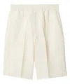 Burberry Tailored Canvas Shorts In White
