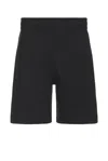 Burberry Equestrian Knight Straight Leg Shorts In Black