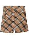 BURBERRY SHORTS WITH DRAWSTRING WITH VINTAGE CHECK PRINT