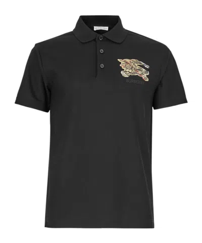 Burberry Short-sleeve Polo In Black