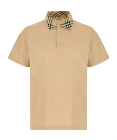 Burberry Short-sleeved Polo Shirt In Neutral