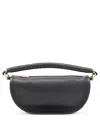 Burberry Curved Top Handle Shoulder Bag In Black