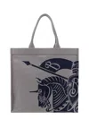 Burberry Canvas Tote Bag In Blue