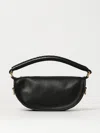 Burberry Black Leather Clip Shoulder Bag In Black