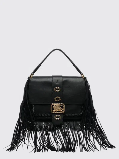 Burberry 26 Cm X 21 Cm X 10 Cm Small Rider Leather Handbag In Black