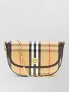 Burberry Shoulder Bag Checkered Pattern Chain Strap In Brown