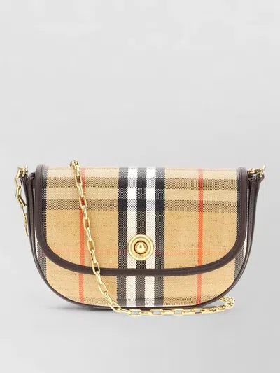 BURBERRY SHOULDER BAG CHECKERED PATTERN CHAIN STRAP