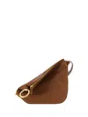 Burberry Medium Knight Calf Leather Shoulder Bag In Hazel