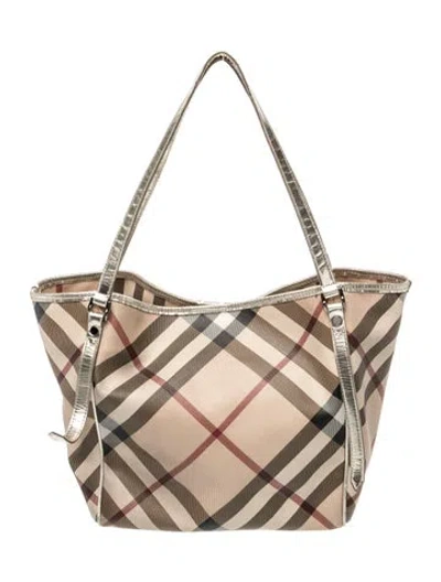 Pre-owned Burberry Shoulder Bag In Neutral