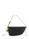 Burberry Curved Shape Gold-tone Hardware Shoulder Bag In Black