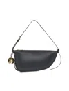 Burberry Curved Shape Gold-tone Hardware Shoulder Bag In Black