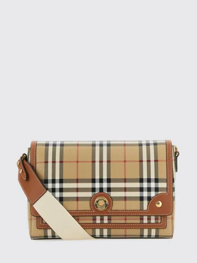 BURBERRY BURBERRY NOTE COATED COTTON VINTAGE CHECK PRINT BAG,I49612032