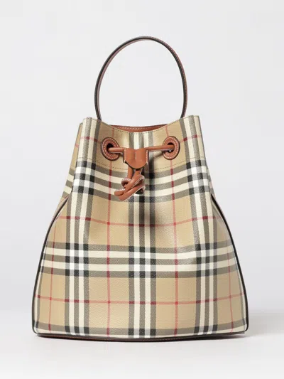 Burberry Shoulder Bag  Woman Color Beige In Multi
