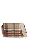 Burberry Women Embroidered Fabric Note Crossbody Bag In Beige