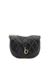 Burberry Rocking Medium Quilted Leather Shoulder Bag In Black