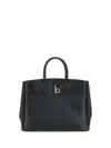 Burberry Croc-effect Leather Handbag With Gold Hardware In Black