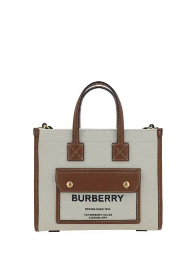 Burberry Shoulder Bags In Natural/tan