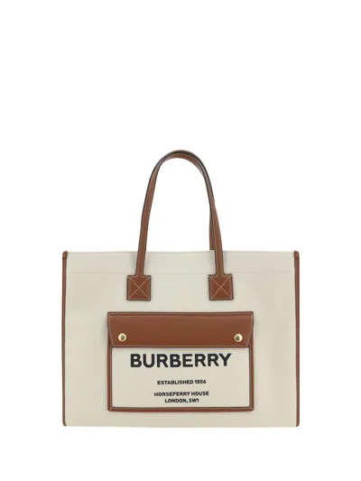 Burberry Shoulder Bags In Natural/tan