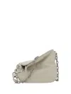 Burberry Knight Small Leather Shoulder Bag In White