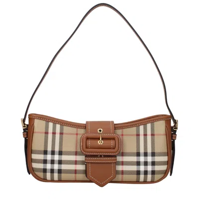 Burberry Shoulder Bags Women Fabric Beige/brown