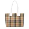 Burberry Vintage Check Pattern Tote Handbag For Women In Brown