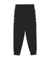 Burberry Stephan Vintage Check-detail Track Pants In Black