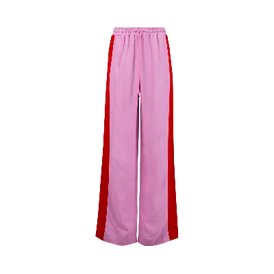 Pre-owned Burberry Side Stripe Wide Leg Pant 'primrose Pink'
