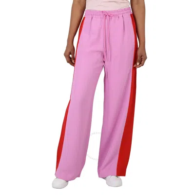 BURBERRY BURBERRY SIDE-STRIPE WIDE-LEG TRACK PANTS