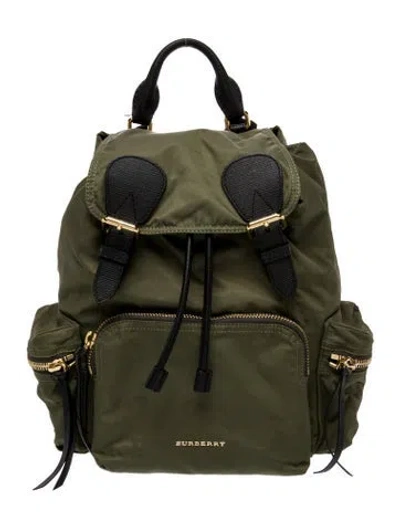 Pre-owned Burberry Signature Backpack In Green