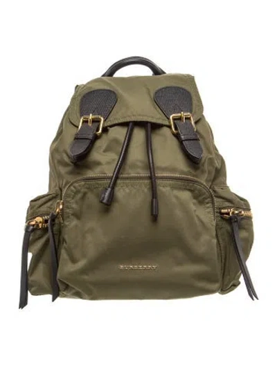 Pre-owned Burberry Signature Backpack In Green