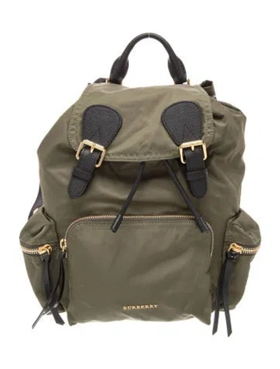 Pre-owned Burberry Signature Backpack In Green