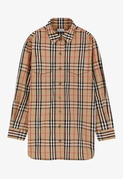 BURBERRY SIGNATURE CHECK BUTTONED SHIRT