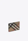 Burberry Signature Check Cardholder In Beige