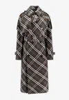 Burberry Signature Check Double-breasted Trench Coat In Multi