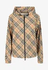 Burberry Signature Check Lightweight Jacket In Brown