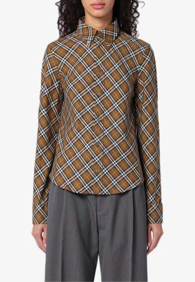 BURBERRY SIGNATURE CHECK LONG-SLEEVED SHIRT