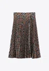 Burberry Embroidered Polyester Blend Skirt In Beige