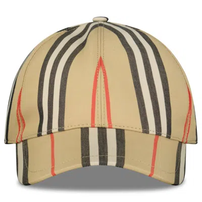 Pre-owned Burberry Signature Lined Baseball Cap In Archive Beige In Brown