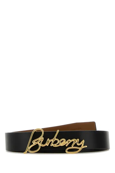 BURBERRY SIGNATURE LOGO BUCKLED REVERSIBLE BELT